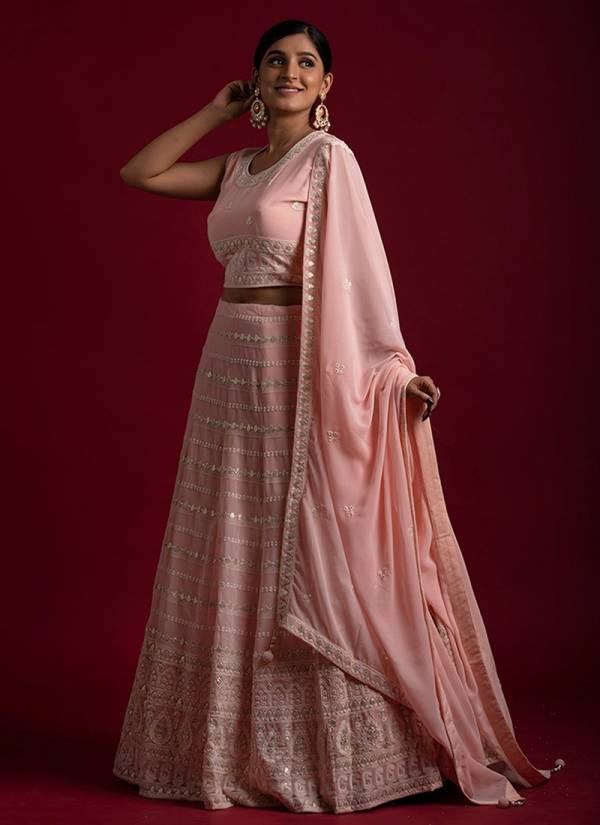 ARYA DESIGNS 19 Exclusive Festive Wear Georgette Gota Thread Work Readymade Lehenga Choli Collection